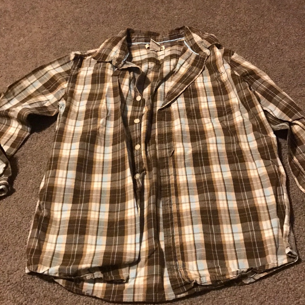 Boys plaid Long sleeve button up